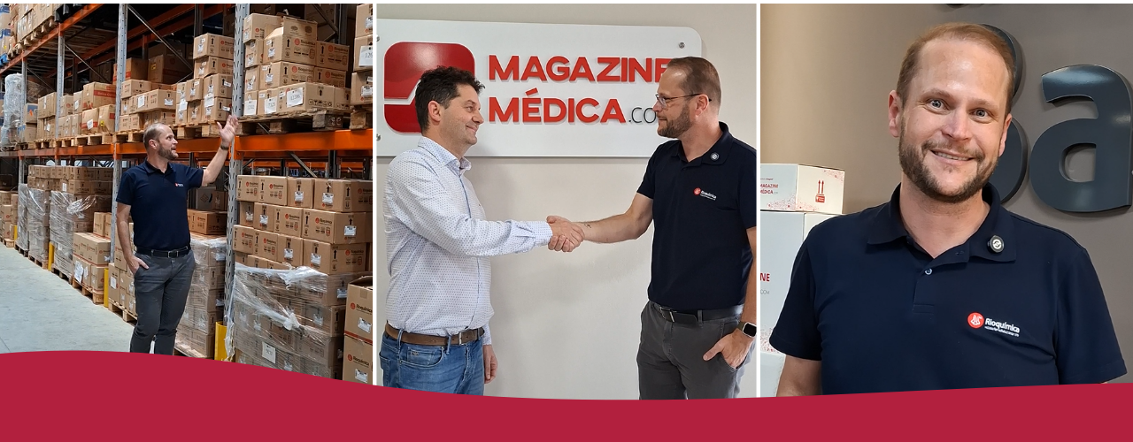 Capacitação feita sobre higienização, limpeza e biossegurança na Magazine Médica pelo Marcelo Geraldo da empresa Bioquímica.
